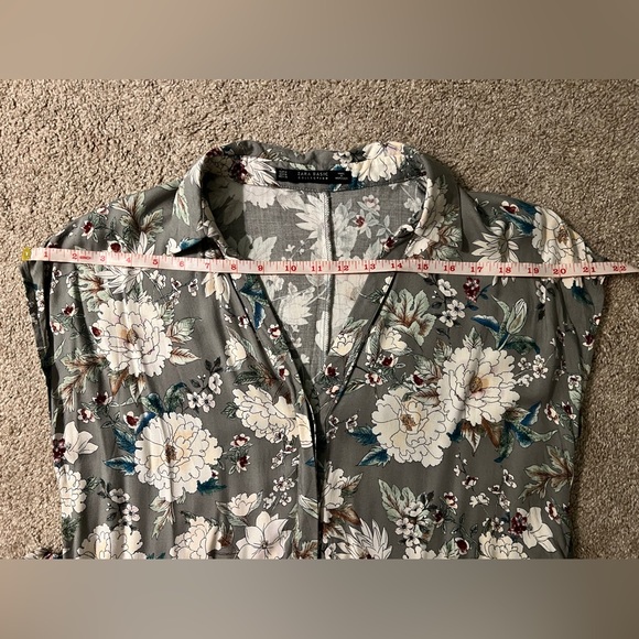 SOLD - ZARA Floral Shirt Dress - Picture 8 of 9
